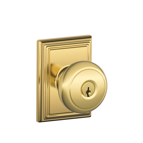 Andover Knob with Addison trim Keyed Entry Lock