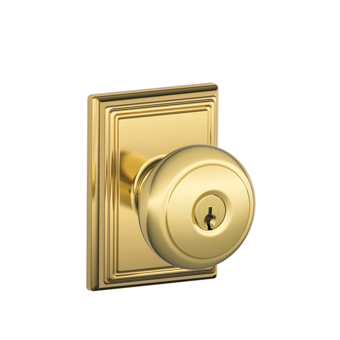 Andover Knob with Addison trim Keyed Entry Lock