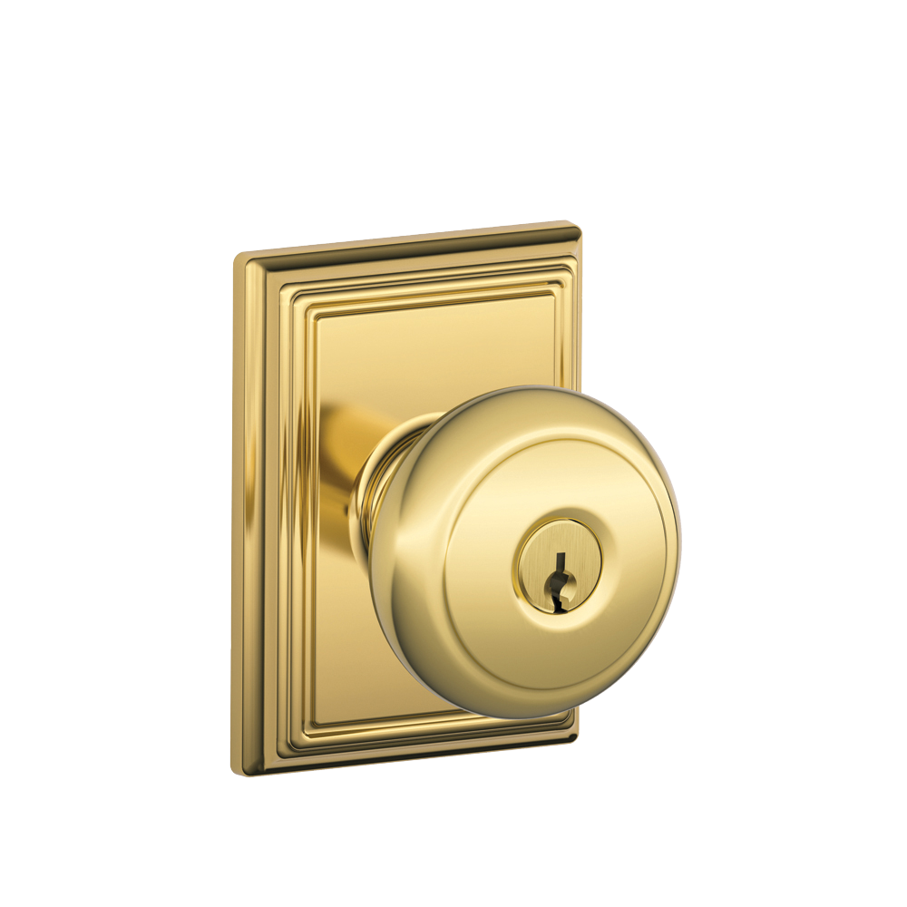 Andover Knob with Addison trim Keyed Entry Lock